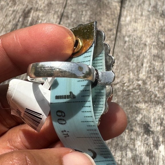 Real Tiger Eye Ring Genuine Gemstone Ornate 1.25 Inch Setting Ring Size 8 - Picture 6 of 8